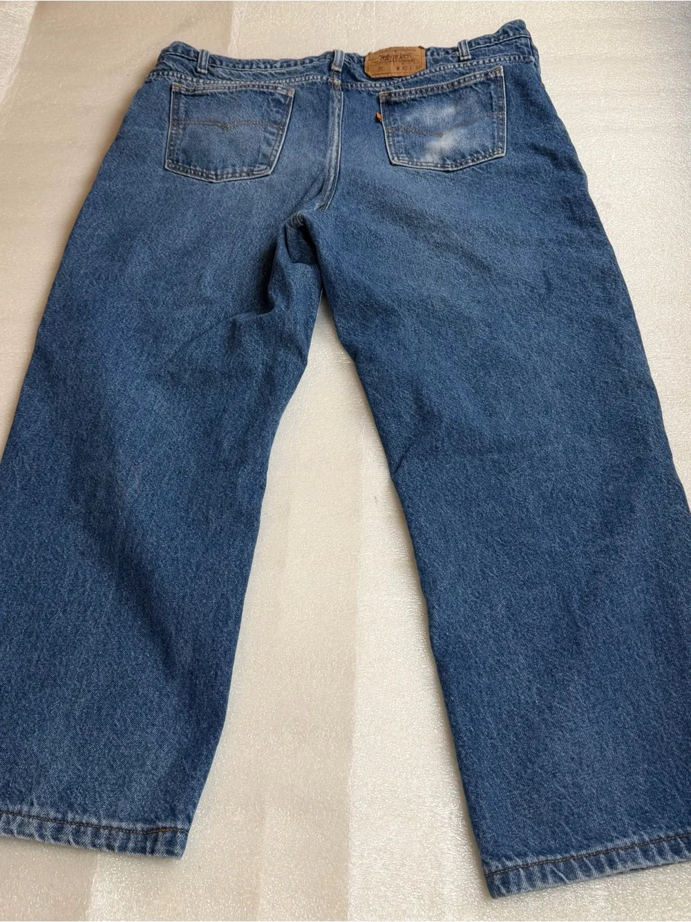 Vintage Levis 517 Bootcut Jeans Mens 40x28 (tag 42x32) USA Orange Tab Blue Note